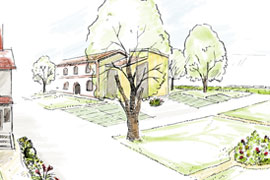 Caritas Visualisierung Parkanlagen-Neugestaltung